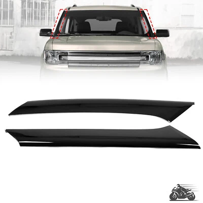 For Ford Flex 2009-2019 Windshield Outer Pillar LH + RH Trim Molding W/ Clips - Image 1 of 4