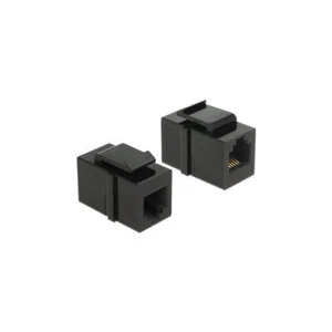 86390 - Keystone Modul RJ12 Buchse > RJ12 Buchse Cat.3 schwarz - Bild 1 von 1