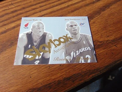 2003-04 Skybox Autographics -Rookies Affirmed #6RE Dwyane Wade, Jerry Stackhouse - Image 1 of 2