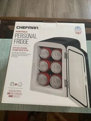 Chefman Mini Nevera Personal Portátil Negra Enfría o Calienta RJ48-Negro Totalmente Nueva Foto 1 de 4