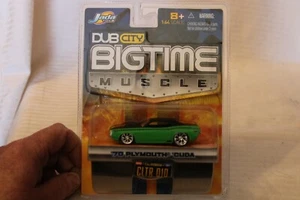 1/64 Scale Dub City Big Time Muscle, 1970 Plymouth Cuda, Green, Die Cast - Picture 1 of 3