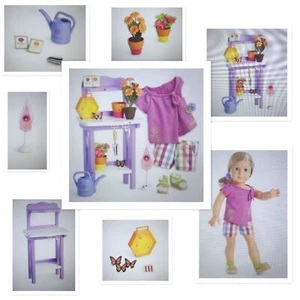 American Girl SUNSHINE GARDENING BENCH Set With SUNSHINE GARDEN Outfit - NIB - Picture 1 of 1