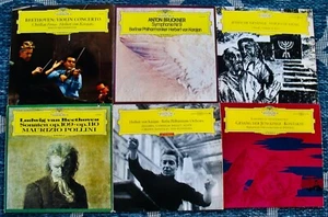 6 DEUTSCHE GRAMMOPHON Classical Albums~Karajan~Bruckner~Beethoven~Violin - Imagen 1 de 2