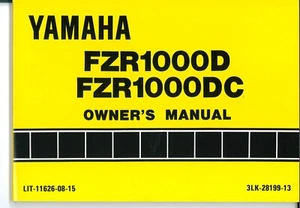 Yamaha Model FZR1000D / DC Owner's Manual - c1991 - LIT-11626-08-15 - Picture 1 of 6