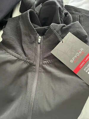 NWT Spyder Active hoodie Women Size Large Black, GYM, Fall Attire, Fitness✅ - Image 1 of 4