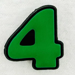 Die Zahl "4" (vier) Schuh-Anhänger für Crocs - grün - Bild 1 von 4