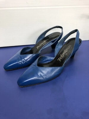Yves Saint Laurent Leather Blue Made In Italy Size 8M - Image 1 of 4