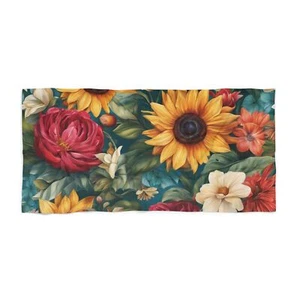 Wild Flowers Beach Towel - Picture 1 of 3