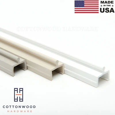 Sliding Screen Door Track 72" White Almond Taupe Vinyl MADE IN THE USA - Image 1 of 4