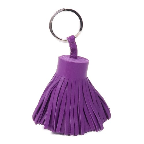 HERMÈS Portachiavi HERMES PHW Carmen Milo pelle viola viola