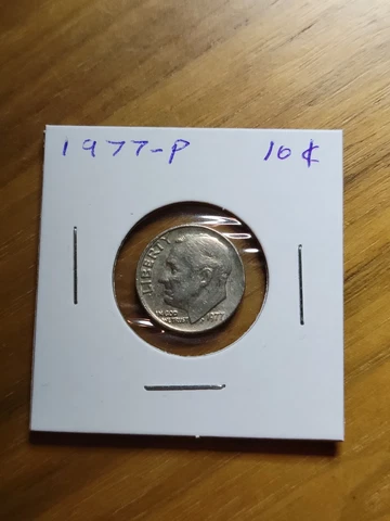 1977 P Roosevelt Dime from a US MINT SET Free Shipping Cover