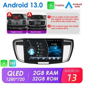 10.1"Android 13 Car Stereo Carplay Radio GPS Player For Honda Accord 9 2013-2017 - Picture 1 of 23