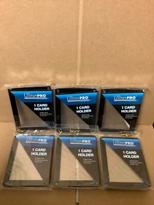 NEW 6-PACK Ultra Pro Black Frame 1 CARD Screwdown Recessed 4 Screw Clear Display - Picture 1 of 1