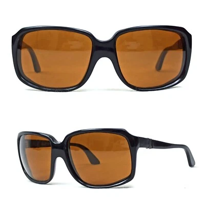 1960's Vintage Persol Ratti 6618/T Sunglasses Italy Meflecto Squared Black Large - Image 1 of 4