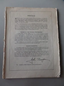 Vintage John Thompson Second Grade Book Piano Song Book No Cover - Picture 1 of 2