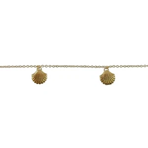 Chaîne de cheville Coquillage Plaqué Or 18 carats - Longueur 25cm - Femme - Imagen 1 de 4