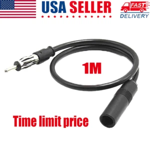 Car Stereo Radio 3' ft (M-F) Auto AM/FM Antenna Extension Cable Wire Cord US - Bild 1 von 11