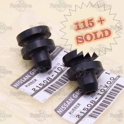 Nuevos aisladores de radiador de montaje de goma inferior Nissan 89-1998 Nissan 240SX x2 OEM Foto 1 de 4