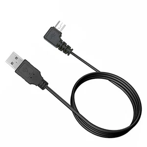 Right Angle USB Cable Charge Cord for Garmin nuvi 465T 500 550 30 40 370 2555lmt - Picture 1 of 3