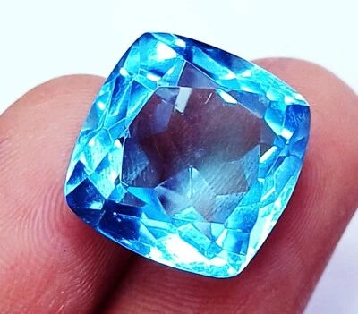 Anillo de piedras preciosas sueltas certificado 11,90 quilates corte cojín aguamarina tamaño Foto 1 de 4