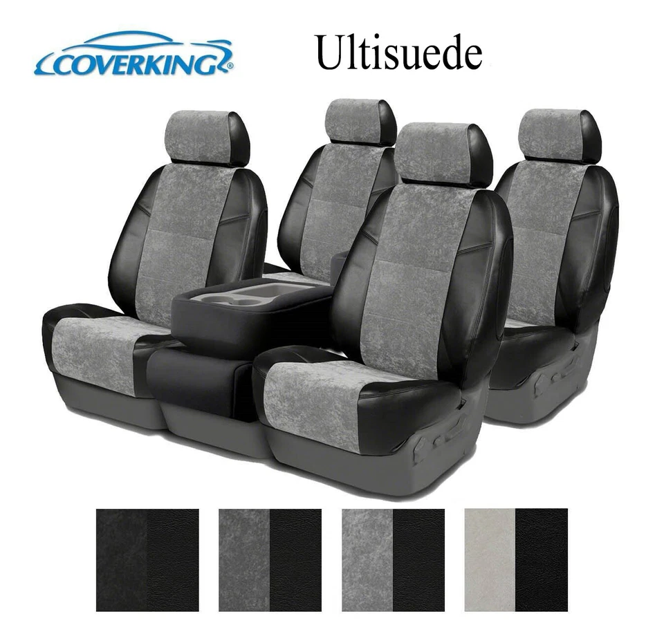 Fundas de asiento personalizadas Coverking Ultisuede fila delantera y trasera - 4 opciones de color Foto 1 de 4