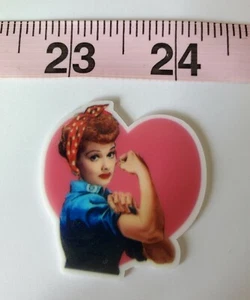 I LOVE LUCY, LUCY Badge Reel, Teacher, Nurse ID Badge Holder, Rosie the Riveter - Picture 1 of 4