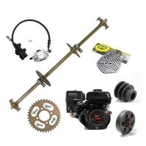 4 Stroke 7HP Engine Motor, 810mm Rear Axle Kit Assembly 420 Trike ATV Go kart - Picture 1 of 11