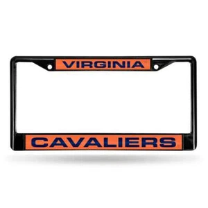 Virginia Cavaliers Inlaid Acrylic Black License Plate Frame - Picture 1 of 1
