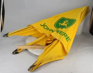 John Deere Canvas Cover Umbrella Tractor - Yellow 4' x 4' Vintage TY2035 Shade - Picture 1 of 16