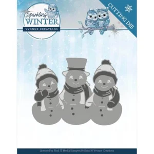 New Find It Trading  Die SPARKLING SNOWMEN WINTER Christmas free USA ship - Picture 1 of 2