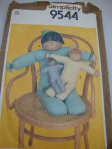 Simplicity 9544 CUT sew pattern STUFFED DOLL in 3 SIZES VINTAGE OOP - Picture 1 of 1