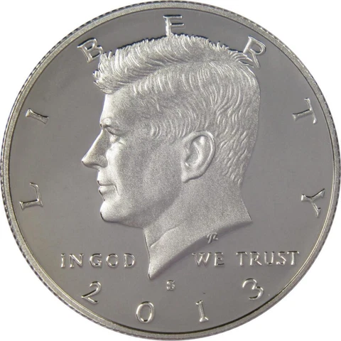 2013 S Kennedy Half Dollar Choice Proof Clad 50c US Coin Collectible Cover