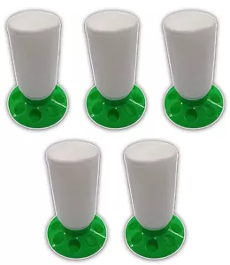 5x 1.0KG Poultry Chick Feeder Bird Chicken Goop Seed Grain Starter Pellet 8 Hole - Picture 1 of 1
