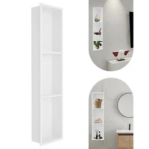 3 Ebenen Edelstahl Duschnische, 36" Einbau Rechteckige Wandnische - Weiß - Bild 1 von 13