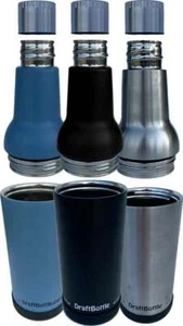 DraftBottle 22oz Insulated Detachable Bottle for Beer Mixed Drinks Christmas - Picture 1 of 11