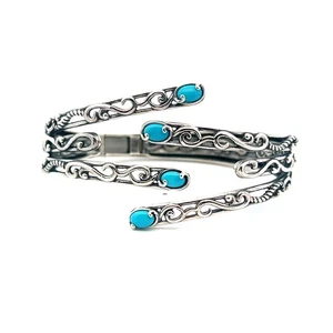Pulsera Carolyn Pollack Sterling Relios Bypass Bella Durmiente Turquesa Pergamino - Imagen 1 de 7