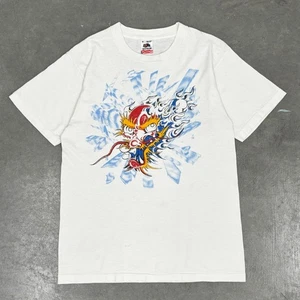 Vintage 80s Johnny Winter Band Tour Shirt RARE Sz M Dragon Tattoo Flash Art Tee - Picture 1 of 12