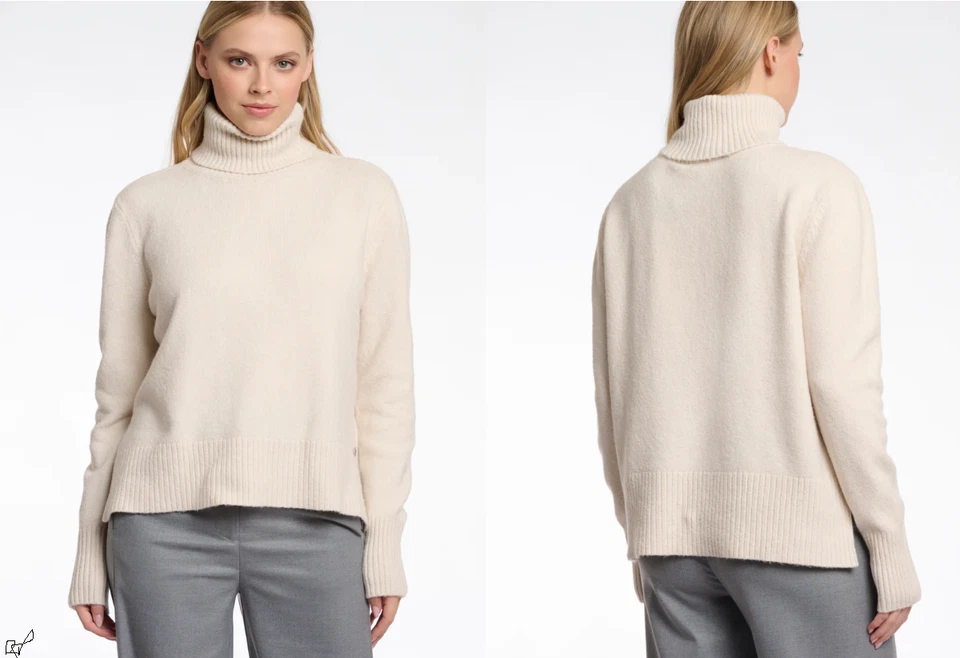 Rino & Pelle Nanke Long Sleeve High Neck Oversized Jumper Birch Size XS - Image 1 of 1