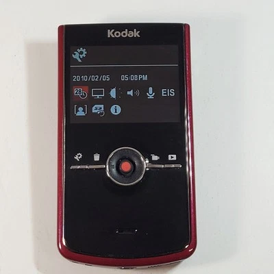 Kodak Zi8 Pocket Video/Photo Digital Camera Camcorder Red w/8GB SD Card Working - Image 1 of 4