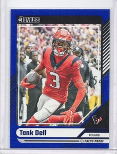 2024 Panini Donruss - Tank Dell #237 Blue Press Proof Houston Texans - Picture 1 of 2