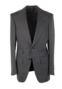 Abrigo deportivo TOM FORD Atticus gris a cuadros talla 46/36R EE. UU. Chaqueta Blazer Ne... - Imagen 1 de 7