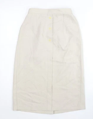 Berkertex Women’s Beige Midi Straight Skirt Size 12 Workwear - Image 1 of 4