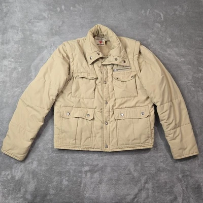 Abrigo acolchado de granero vintage Field & Stream Chore para hombre S/M (?) Beige  Foto 1 de 4