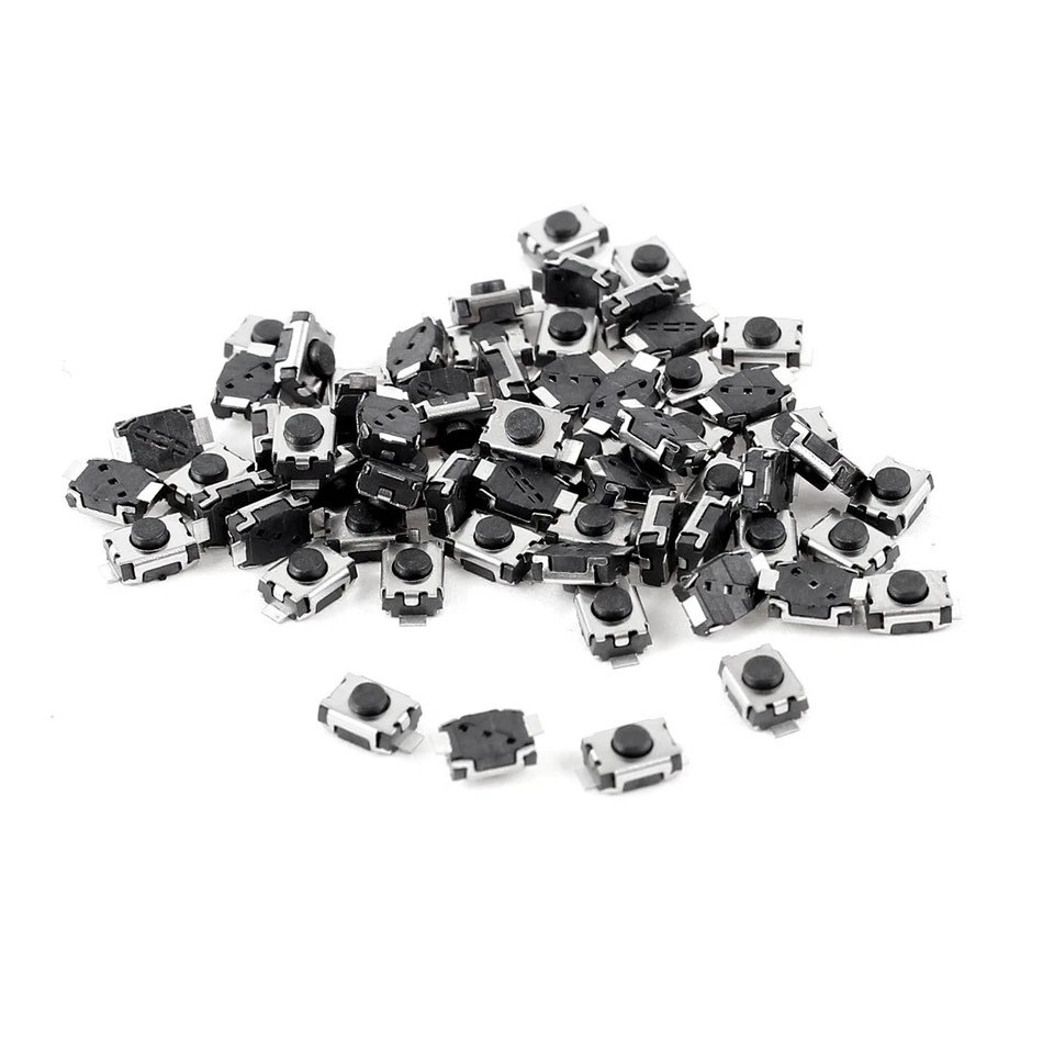 50PCS momentáneo 2 Pin Presionar botón Mini tacto micro interruptor 4x3x1,8mm - Imagen 1 de 1