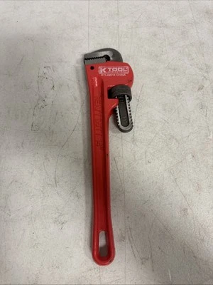 K Tool 49014 Pipe Wrench, 14" Long, Cast Iron with Drop Forged Steel Jaws - Image 1 of 2
