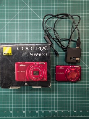 Nikon COOLPIX S6500 Red Compact Digital Camera FULLY TESTED w/ Batt - Image 1 of 4