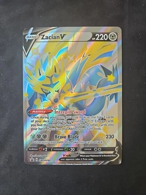 Zacian v SWSH292 Sword & Shield Black Star Promo Shiny Holo Card NM Condition - Image 1 of 2
