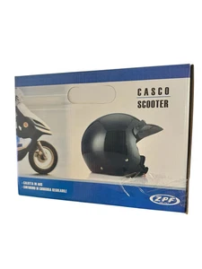 ZPF Casco Scooter * Motorradhelm, Scooterhelm, Rollerhelm, Mofahelm * Schwarz * - Bild 1 von 7