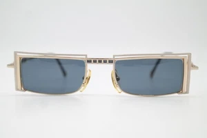 Vintage Sonnenbrille Casanova LC-5 Gold Weiß Transparent Eckig sunglasses Brille - Bild 1 von 6