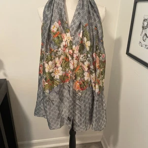 Gucci Silk Scarf 36x54” Floral - Picture 1 of 5
